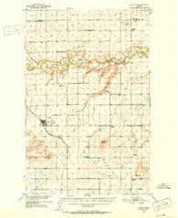Dutton Montana Historical topographic map, 1:62500 scale, 15 X 15 Minute, Year 1950
