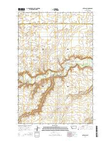 Dutton NE Montana Current topographic map, 1:24000 scale, 7.5 X 7.5 Minute, Year 2014