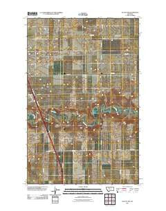 Dutton NW Montana Historical topographic map, 1:24000 scale, 7.5 X 7.5 Minute, Year 2011