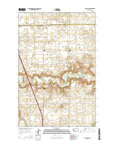 Dutton NW Montana Current topographic map, 1:24000 scale, 7.5 X 7.5 Minute, Year 2014