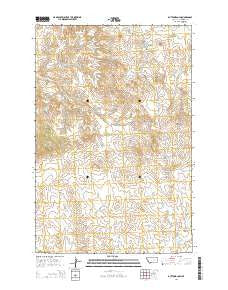 Dutton Ranch Montana Current topographic map, 1:24000 scale, 7.5 X 7.5 Minute, Year 2014