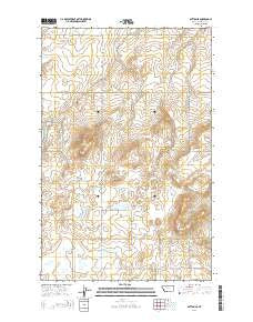 Dutton SE Montana Current topographic map, 1:24000 scale, 7.5 X 7.5 Minute, Year 2014
