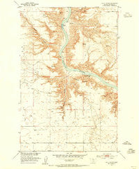 Eagle Buttes Montana Historical topographic map, 1:24000 scale, 7.5 X 7.5 Minute, Year 1953