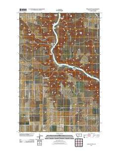 Eagle Buttes Montana Historical topographic map, 1:24000 scale, 7.5 X 7.5 Minute, Year 2011
