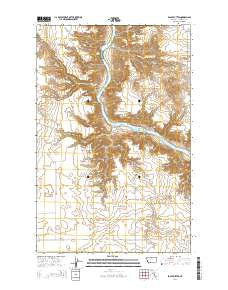Eagle Buttes Montana Current topographic map, 1:24000 scale, 7.5 X 7.5 Minute, Year 2014