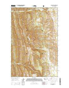 Ear Mountain Montana Current topographic map, 1:24000 scale, 7.5 X 7.5 Minute, Year 2014