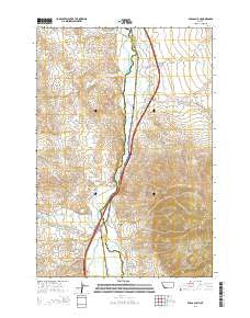 Earls Gulch Montana Current topographic map, 1:24000 scale, 7.5 X 7.5 Minute, Year 2014