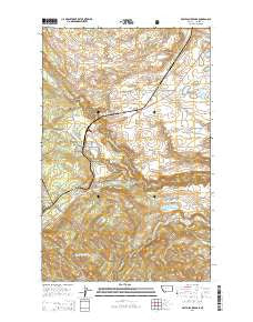 East Glacier Park Montana Current topographic map, 1:24000 scale, 7.5 X 7.5 Minute, Year 2014