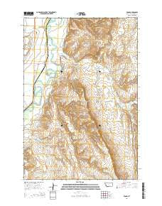 Edgar Montana Current topographic map, 1:24000 scale, 7.5 X 7.5 Minute, Year 2014