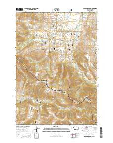 Eighteenmile Peak Montana Current topographic map, 1:24000 scale, 7.5 X 7.5 Minute, Year 2014