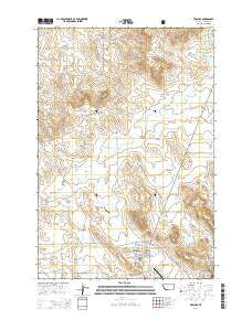 Ekalaka Montana Current topographic map, 1:24000 scale, 7.5 X 7.5 Minute, Year 2014
