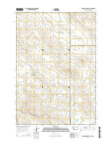 Elkhorn Creek East Montana Current topographic map, 1:24000 scale, 7.5 X 7.5 Minute, Year 2014