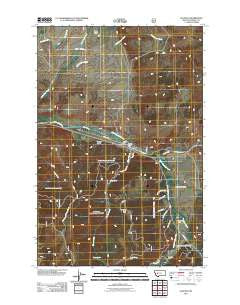 Elliston Montana Historical topographic map, 1:24000 scale, 7.5 X 7.5 Minute, Year 2011