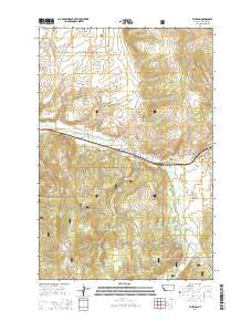 Elliston Montana Current topographic map, 1:24000 scale, 7.5 X 7.5 Minute, Year 2014
