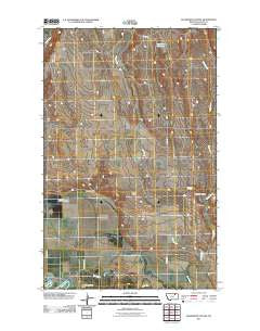 Ellsworth Coulee Montana Historical topographic map, 1:24000 scale, 7.5 X 7.5 Minute, Year 2011