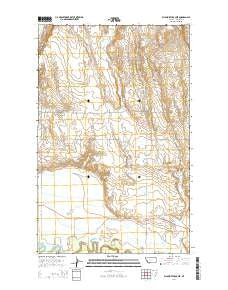 Ellsworth Coulee Montana Current topographic map, 1:24000 scale, 7.5 X 7.5 Minute, Year 2014
