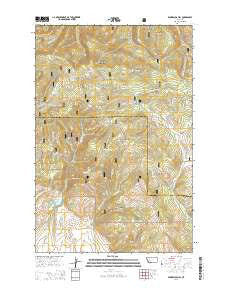 Esmeralda Hill Montana Current topographic map, 1:24000 scale, 7.5 X 7.5 Minute, Year 2014