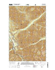 Essex Montana Current topographic map, 1:24000 scale, 7.5 X 7.5 Minute, Year 2014