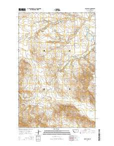 Ester Lake Montana Current topographic map, 1:24000 scale, 7.5 X 7.5 Minute, Year 2014