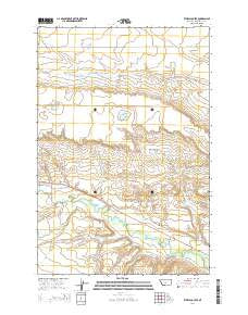 Ethels Coulee Montana Current topographic map, 1:24000 scale, 7.5 X 7.5 Minute, Year 2014