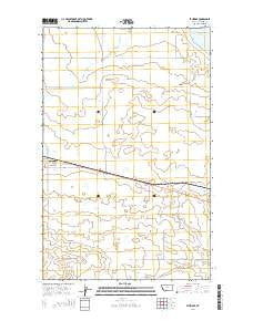 Ethridge Montana Current topographic map, 1:24000 scale, 7.5 X 7.5 Minute, Year 2014