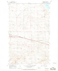 Ethridge Montana Historical topographic map, 1:24000 scale, 7.5 X 7.5 Minute, Year 1966