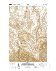 Evans Montana Current topographic map, 1:24000 scale, 7.5 X 7.5 Minute, Year 2014