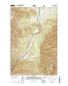 Evaro Montana Current topographic map, 1:24000 scale, 7.5 X 7.5 Minute, Year 2014