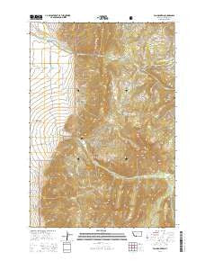 Fan Mountain Montana Current topographic map, 1:24000 scale, 7.5 X 7.5 Minute, Year 2014