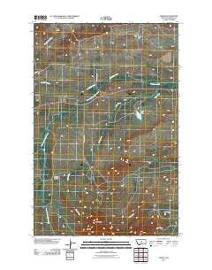 Fergus Montana Historical topographic map, 1:24000 scale, 7.5 X 7.5 Minute, Year 2011