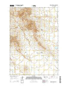 Finger Buttes East Montana Current topographic map, 1:24000 scale, 7.5 X 7.5 Minute, Year 2014