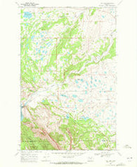 Fish Lake Montana Historical topographic map, 1:24000 scale, 7.5 X 7.5 Minute, Year 1968