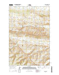 Fish Dam Montana Current topographic map, 1:24000 scale, 7.5 X 7.5 Minute, Year 2014