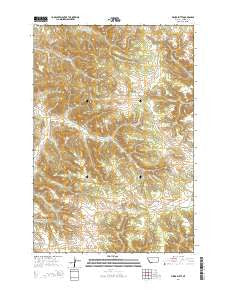 Fisher Butte Montana Current topographic map, 1:24000 scale, 7.5 X 7.5 Minute, Year 2014