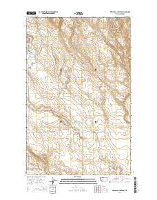 Fivemile Coulee East Montana Current topographic map, 1:24000 scale, 7.5 X 7.5 Minute, Year 2014
