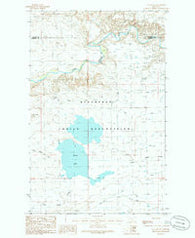 Flag Butte Montana Historical topographic map, 1:24000 scale, 7.5 X 7.5 Minute, Year 1985