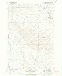 Flat Bottom Coulee NE Montana Historical topographic map, 1:24000 scale, 7.5 X 7.5 Minute, Year 1969