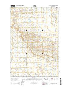 Flat Bottom Coulee NE Montana Current topographic map, 1:24000 scale, 7.5 X 7.5 Minute, Year 2014