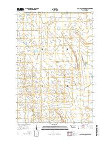 Flat Bottom Coulee NW Montana Current topographic map, 1:24000 scale, 7.5 X 7.5 Minute, Year 2014