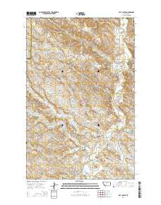 Flat Coulee Montana Current topographic map, 1:24000 scale, 7.5 X 7.5 Minute, Year 2014
