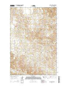 Flat Top Butte Montana Current topographic map, 1:24000 scale, 7.5 X 7.5 Minute, Year 2014