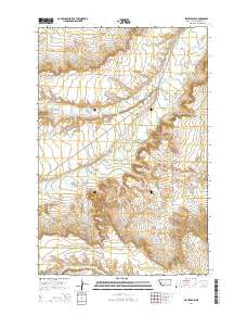 Flatwillow Montana Current topographic map, 1:24000 scale, 7.5 X 7.5 Minute, Year 2014