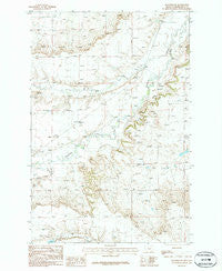 Flatwillow Montana Historical topographic map, 1:24000 scale, 7.5 X 7.5 Minute, Year 1986