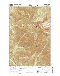 Flint Mountain Montana Current topographic map, 1:24000 scale, 7.5 X 7.5 Minute, Year 2014