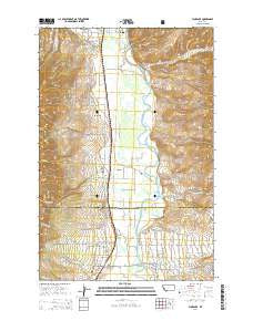 Florence Montana Current topographic map, 1:24000 scale, 7.5 X 7.5 Minute, Year 2014
