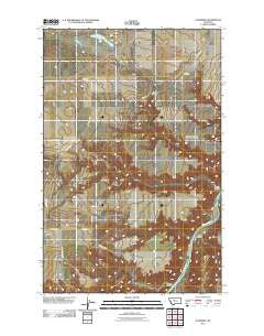 Floweree Montana Historical topographic map, 1:24000 scale, 7.5 X 7.5 Minute, Year 2011