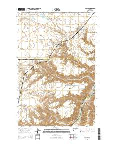 Floweree Montana Current topographic map, 1:24000 scale, 7.5 X 7.5 Minute, Year 2014