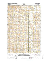 Flowing Well Montana Current topographic map, 1:24000 scale, 7.5 X 7.5 Minute, Year 2014