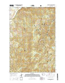 Foolhen Mountain Montana Current topographic map, 1:24000 scale, 7.5 X 7.5 Minute, Year 2014