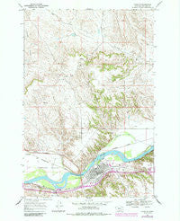 Forsyth Montana Historical topographic map, 1:24000 scale, 7.5 X 7.5 Minute, Year 1968
